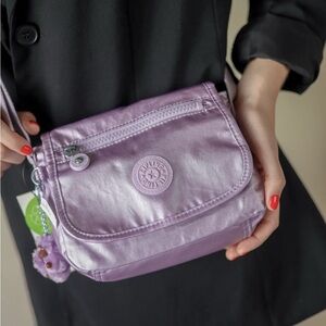 Kipling Women's Sabian Metallic Crossbody Mini Bag with Adjustable